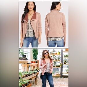 Marrakech Hannah Moto Jacket in Pink Rose